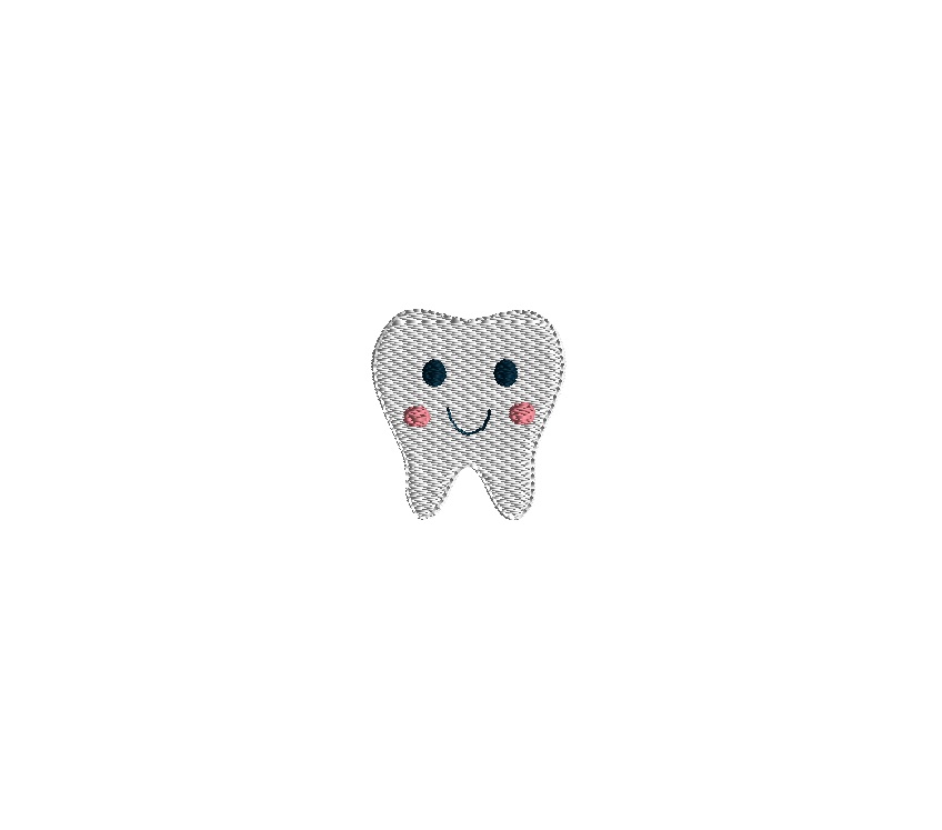 Mini Tooth Embroidery Design Mini Tooth Embroidery Design