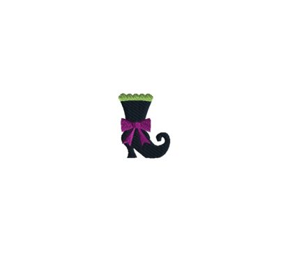 Mini Witch Boot Embroidery Design