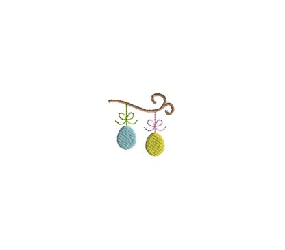Mini Hanging Easter Eggs Embroidery Design