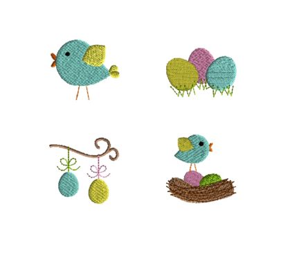 Mini Spring Easter Machine Embroidery Designs