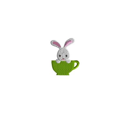 Mini Teacup Bunny Embroidery Design