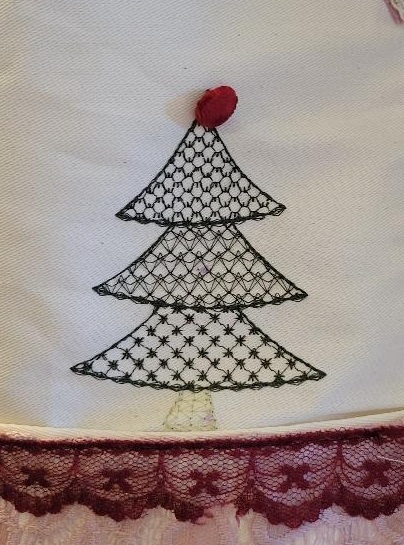 lace motif christmas tree image