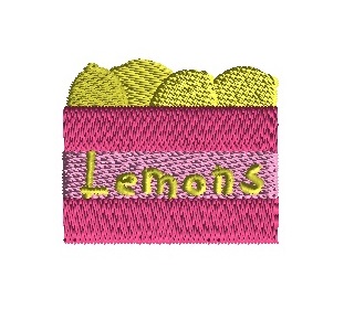 mini crate of lemons