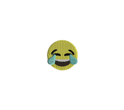 Mini Emoji with Tears of Joy Machine Embroidery Design