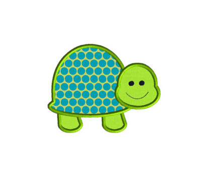 Turtle 2 Applique Machine Embroidery Design 1