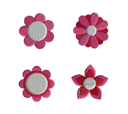 Mini Flowers Machine Embroidery Design Set