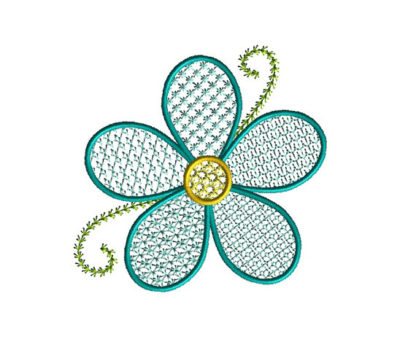 Lace Motif Flower Applique Machine Embroidery Design 1