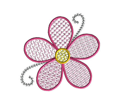 Lace Motif Flower Applique Machine Embroidery Design 2
