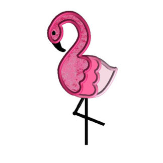 Flamingo 1 Applique Machine Embroidery Design 1