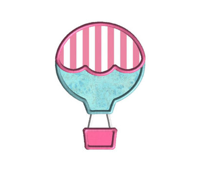 Hot Air Balloon 2 Applique Machine Embroidery Design 2