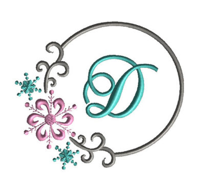 Snowflake Frame Applique Machine Embroidery Design 2