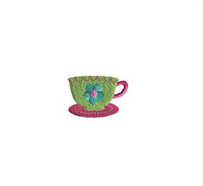 Mini Teacup Embroidery Design