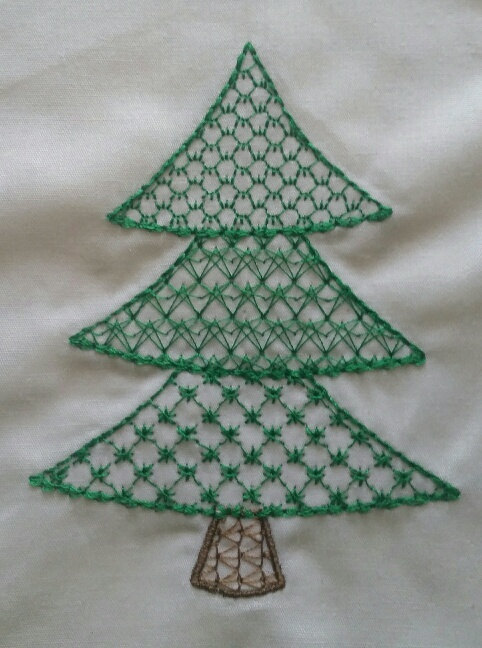 Lace Motif Christmas Tree Applique Machine Embroidery Design 2 Lace Motif Christmas Tree Applique Machine Embroidery Design 2
