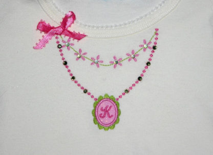 Necklace Applique Machine Embroidery Design 3