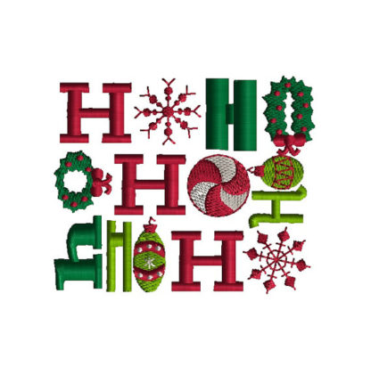 Ho Ho Ho Applique Machine Embroidery Design