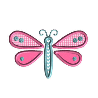 Little Dragonfly Applique Machine Embroidery Design 1