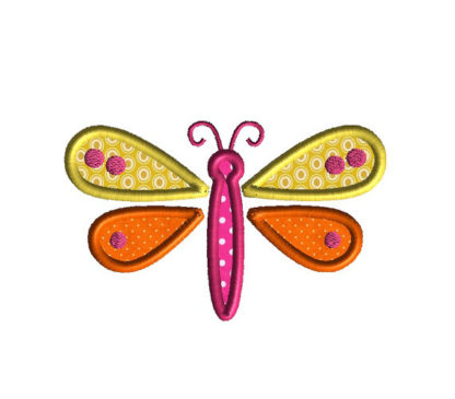 Little Dragonfly Applique Machine Embroidery Design 3