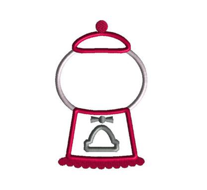 Gumball Machine Applique Machine Embroidery Design 3