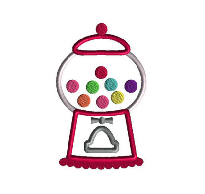 Gumball Machine Applique Machine Embroidery Design 2