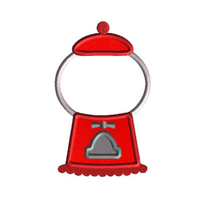 Gumball Machine Applique Machine Embroidery Design 1