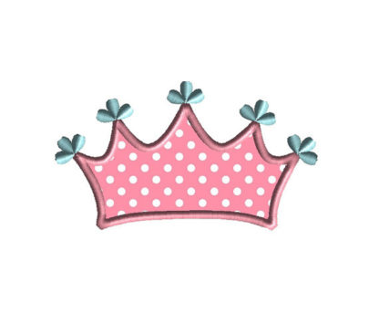 Princess Tiara Applique Machine Embroidery Design 2