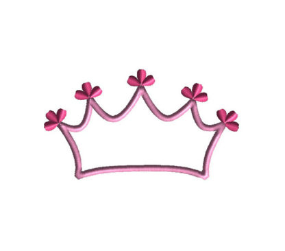 Princess Tiara Applique Machine Embroidery Design 3