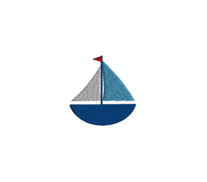 Mini Sailboat Embroidery Design