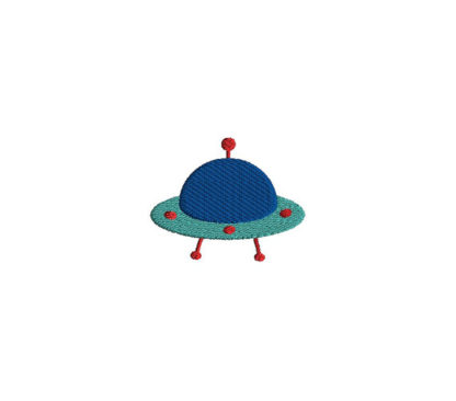 Mini Alien Ship Embroidery Design