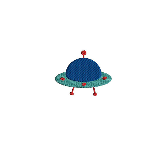 Mini Alien Ship Embroidery Design Mini Alien Ship Embroidery Design