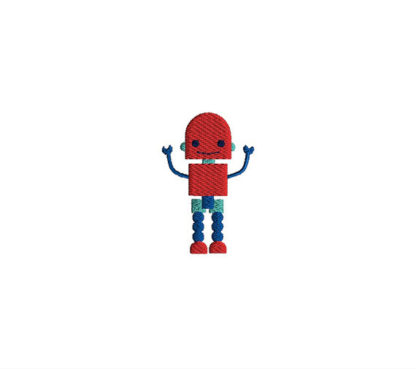 Mini Robot Embroidery Design