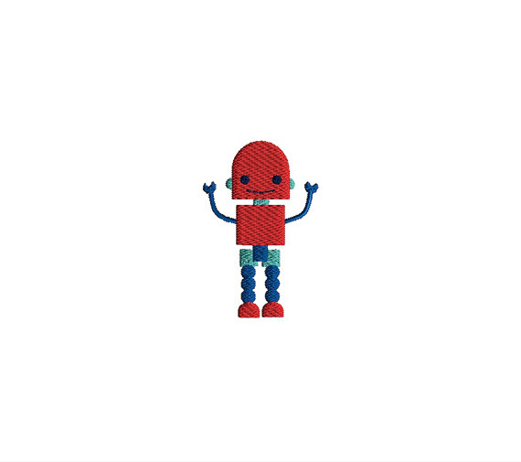 Mini Robot Embroidery Design Mini Robot Embroidery Design