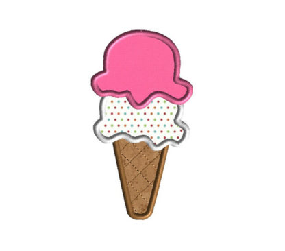 Ice Cream Applique Machine Embroidery Design 1