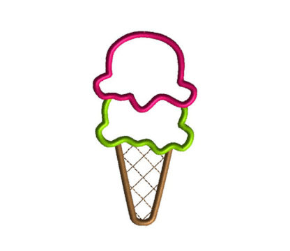 Ice Cream Applique Machine Embroidery Design 2