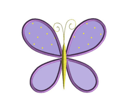 Butterfly II Applique Machine Embroidery Design 1