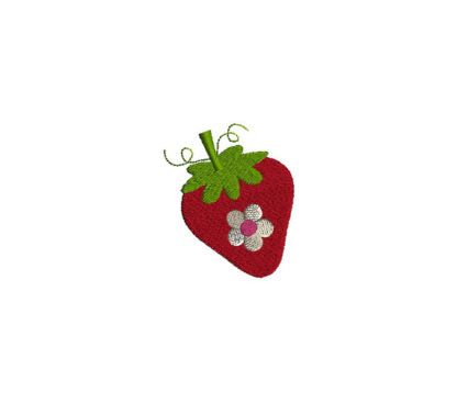 Mini Strawberry Machine Embroidery Design