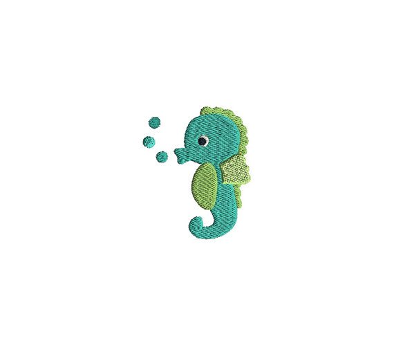 Mini Seahorse Embroidery Design Mini Seahorse Embroidery Design