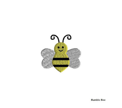 Mini Bumble Bee Embroidery Design