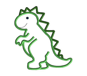 Dino Applique Machine Embroidery Design