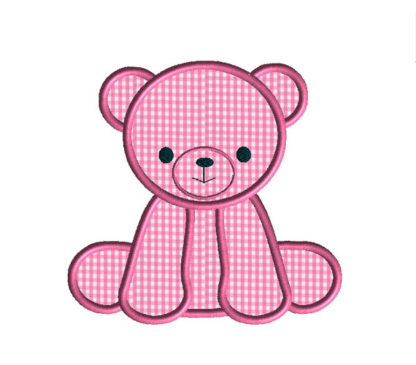 Little Bear Applique Machine Embroidery Design 1