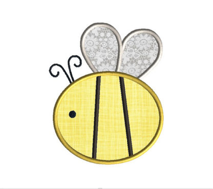 Bumble Bee 2 Applique Machine Embroidery Design 1