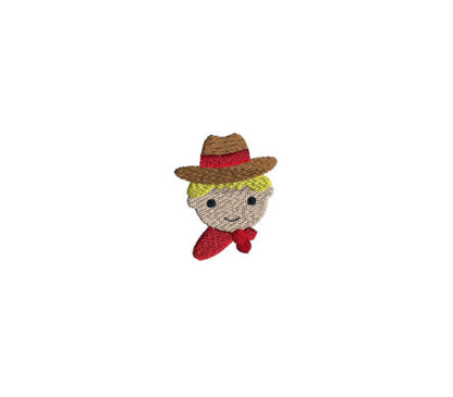 Mini Cowboy Embroidery Design