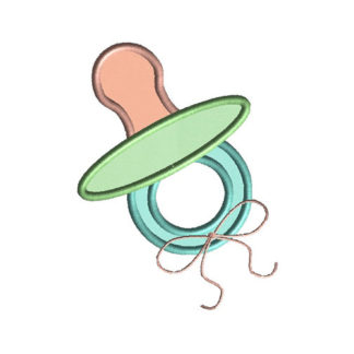 Baby Pacifier Applique Machine Embroidery Design 1