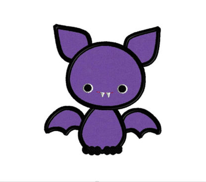 Baby Bat Applique Machine Embroidery Design 3