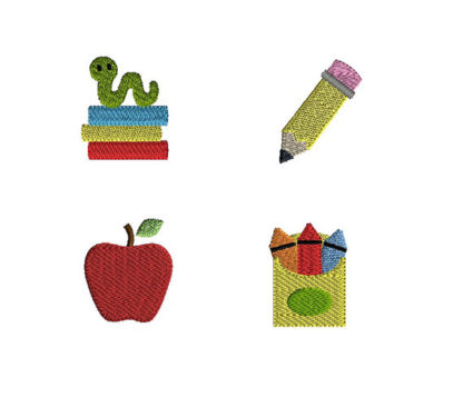 Mini School Machine Embroidery Designs