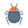 Beetle 2 Applique Machine Embroidery Design 1