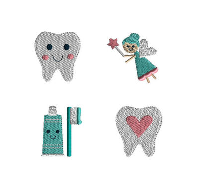 Mini Tooth Fairy Machine Embroidery Design Set