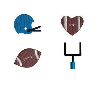 Mini Football Machine Embroidery Design Set