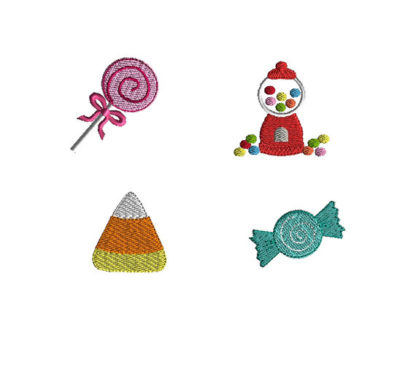 Mini Candy Machine Embroidery Design Set