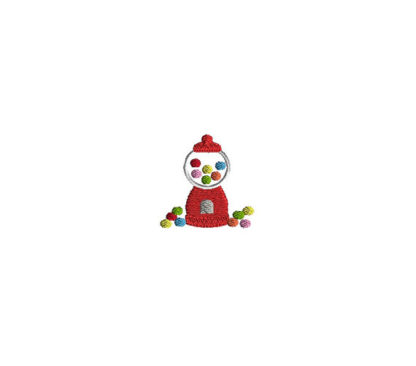 Mini Gumball Machine Embroidery Design