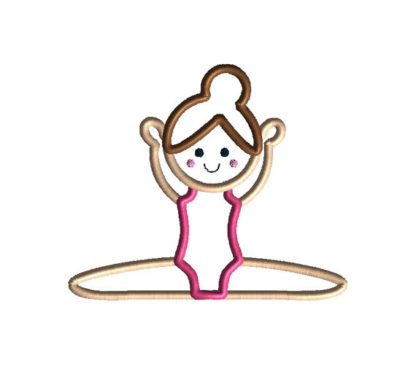 Gymnast Applique Machine Embroidery Design 2